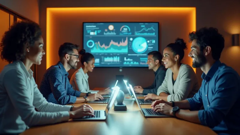 Marketing team collaborating on digital growth strategies